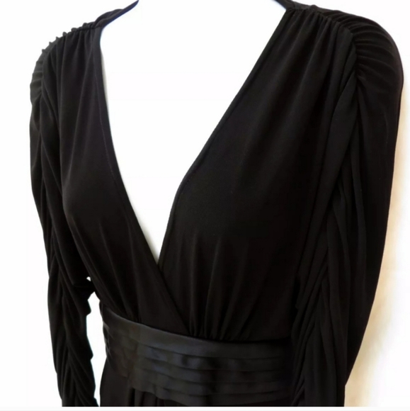 Sue Wong Long Sleeves Open Back Black Mini Cocoktail Dress - Picture 9 of 15
